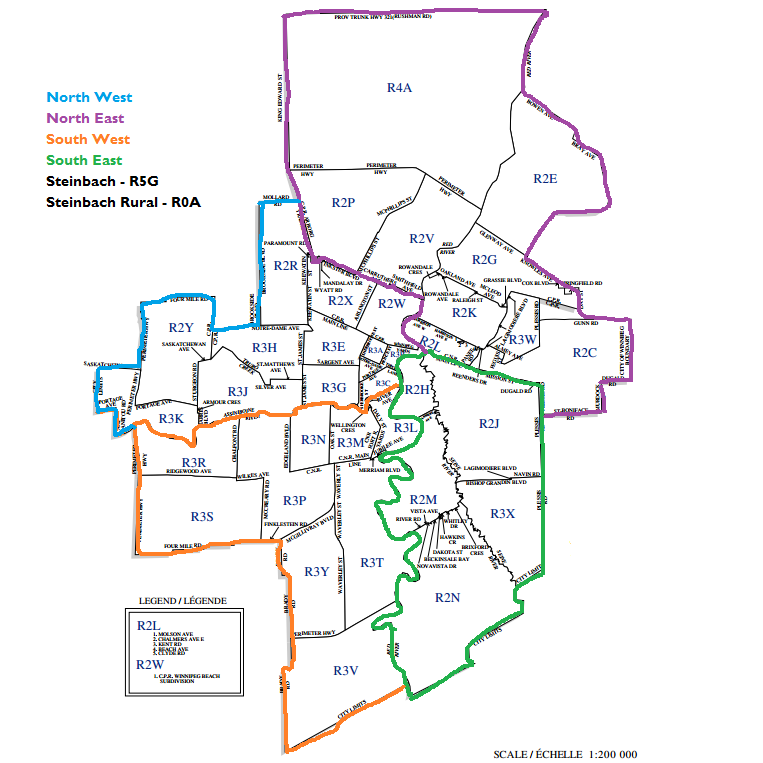 winnipeg zip code map Winnipeg Postal Code Map Fruit Share winnipeg zip code map